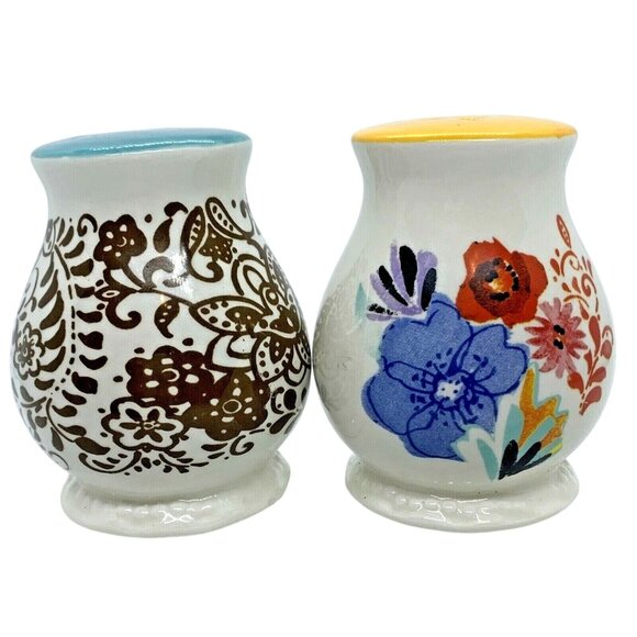 Pioneer Woman PW Mercantile Floral Salt and Pepper Shakers - Picture 1 of 9